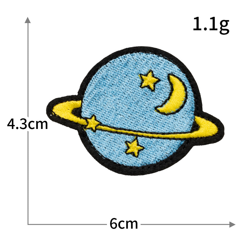 Wholesale Computer embroidery logo universe planet series cloth patch