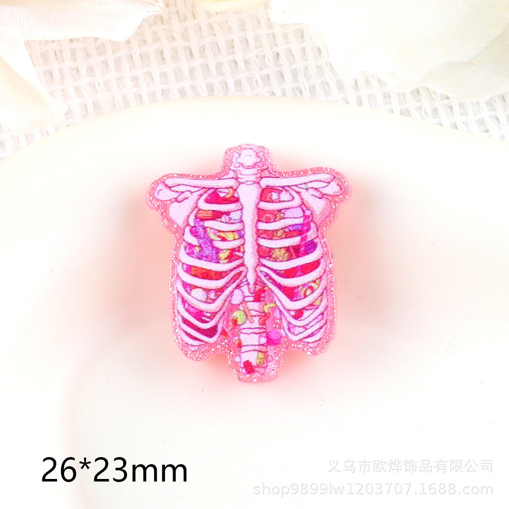 Wholesale 5pcs  Cartoon Bow Acrylic Beads