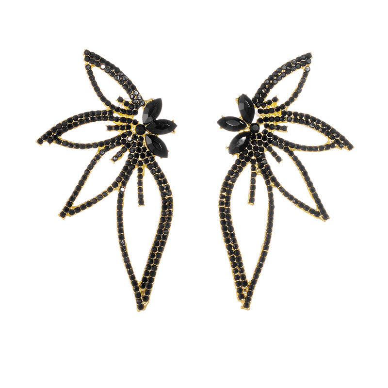 Wholesale Exaggerated Diamond Large Butterfly Earrings
