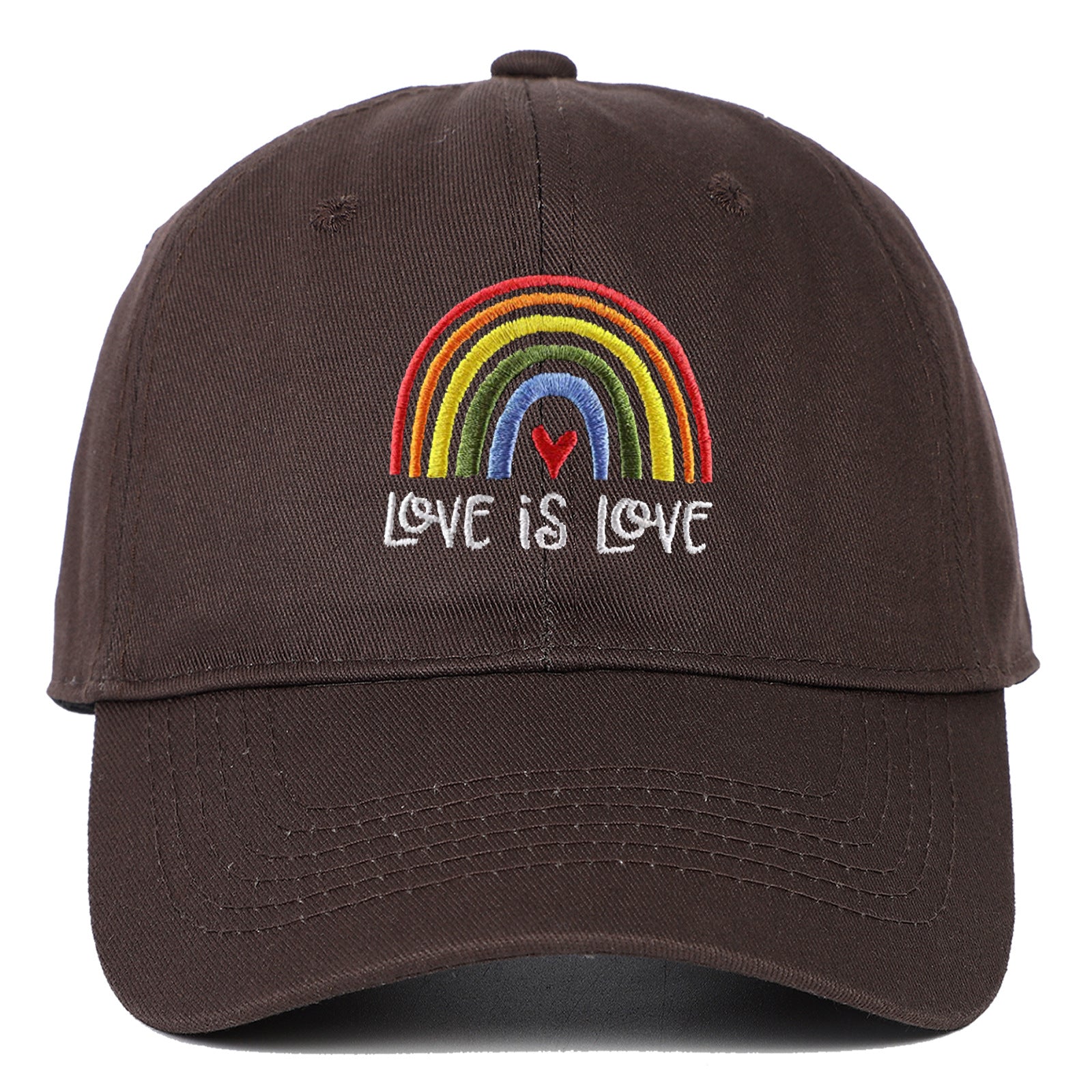 Algodón al por mayor LGBT Rainbow Love es amor Capilla de béisbol