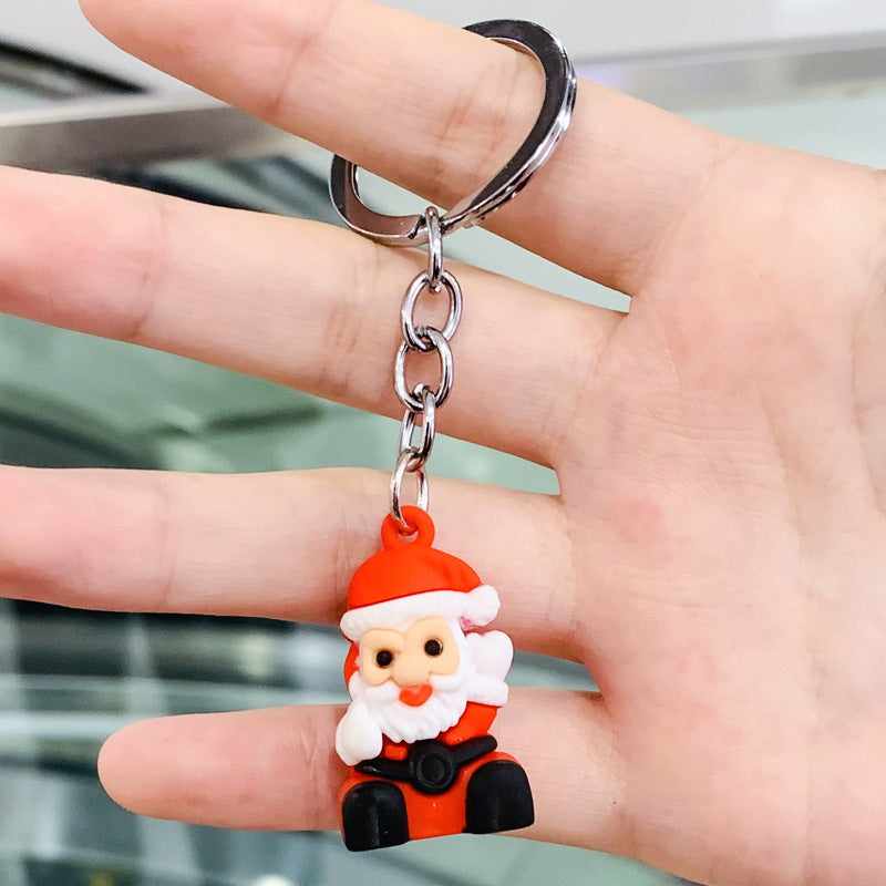 Wholesale 10PCS PVC Cartoon Christmas Series Keychain
