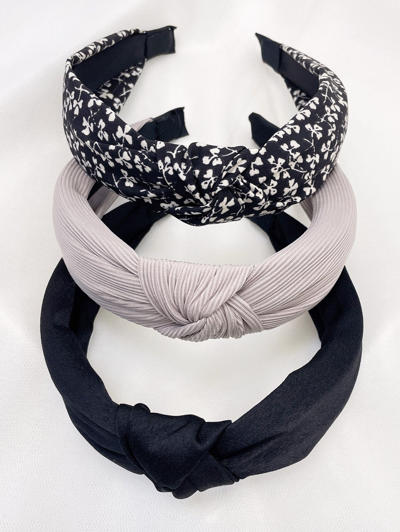 Wholesale Fabric flower cross knot wide edge headband