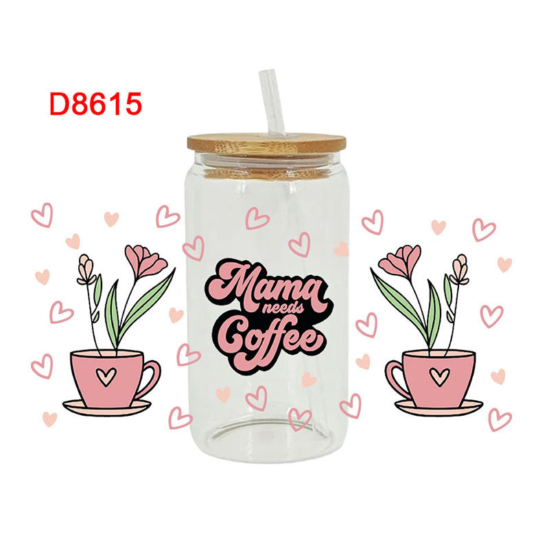 Wholesale Coffee Series  16oz Cup UV DTF Wraps