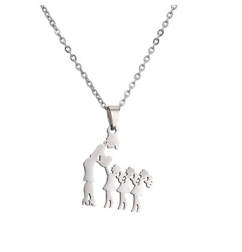 Wholesale DIY Warm Mother and Daughter Necklace