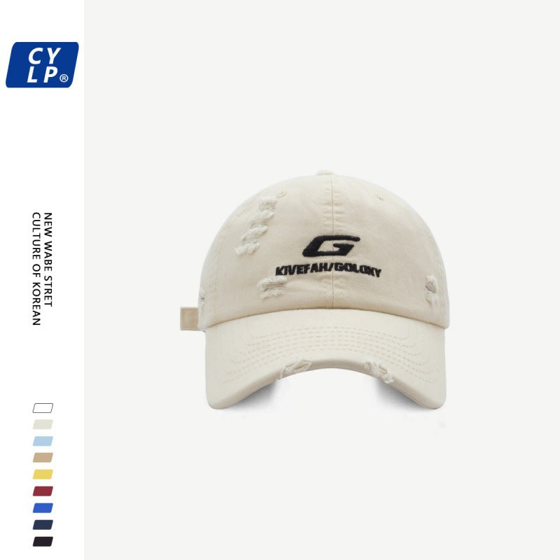 Wholesale Street distressed hole hip-hop baseball cap