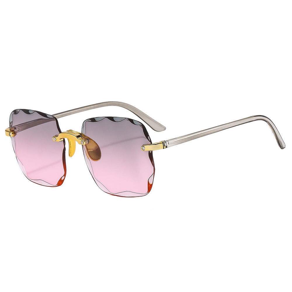 Wholesale Two Color Gradient Square PC Sunglasses