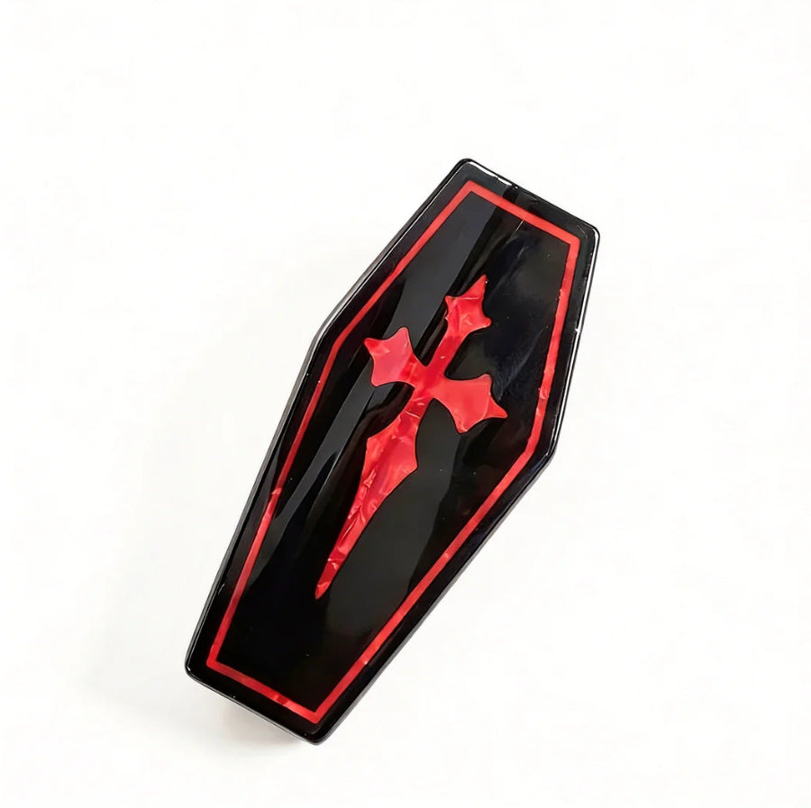 Wholesale  Coffin Claw Hair Clip Gothic Punk PVC Hair Accessory For Everyday Styling