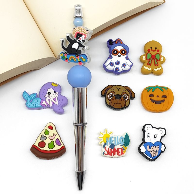 Wholesale 20pcs Christmas Cartoon character silicone bead beads
