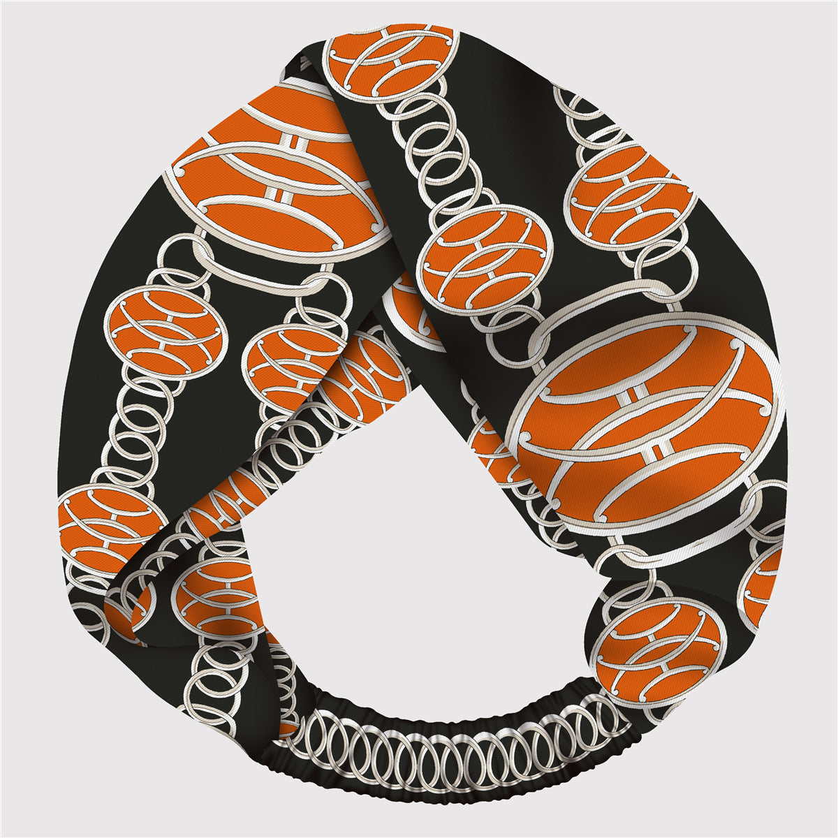 Wholesale silk twill silk adjustable elastic printing hair band