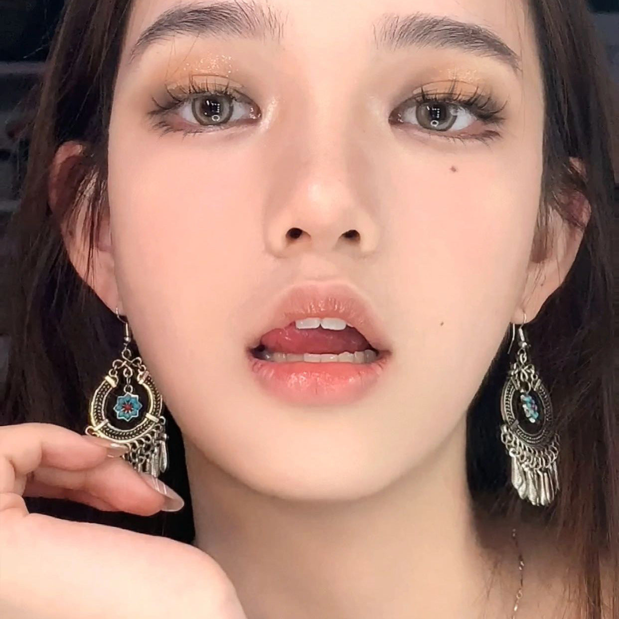 Wholesale Bohemian style long tassel earrings