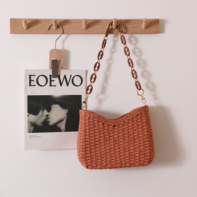 Wholesale Single Shoulder Small Fresh Grass Woven Bags
