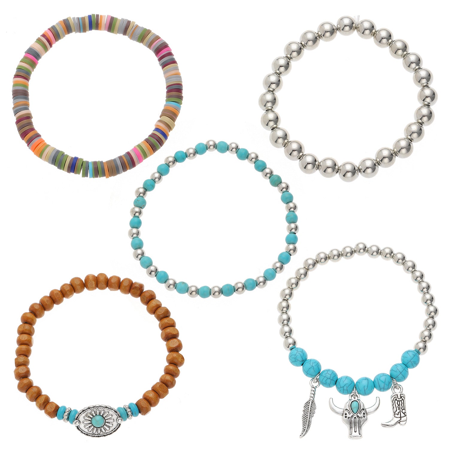 Wholesale Bohemian style turquoise bracelet Layered Bracelet Set