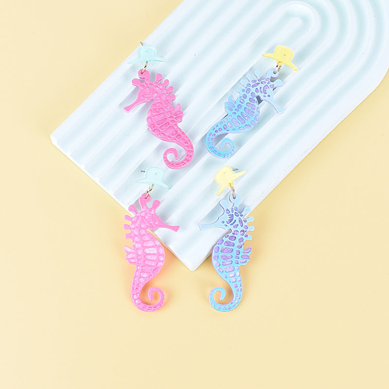 Wholesale Summer series earrings ocean style acrylic earrings