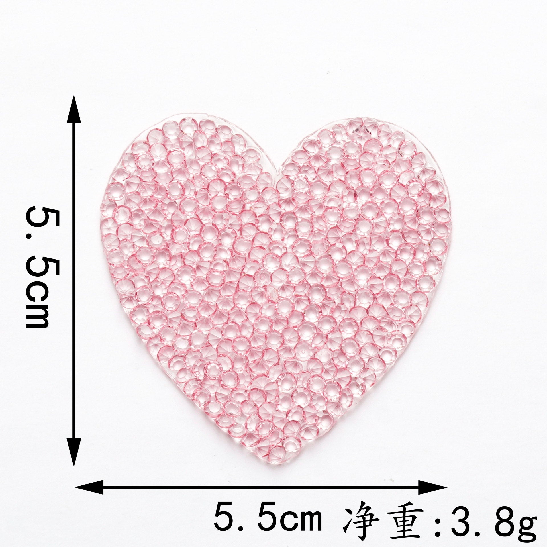 Wholesale 6 color hot melt adhesive heart-shaped rhinestone embroidery DIY Patches
