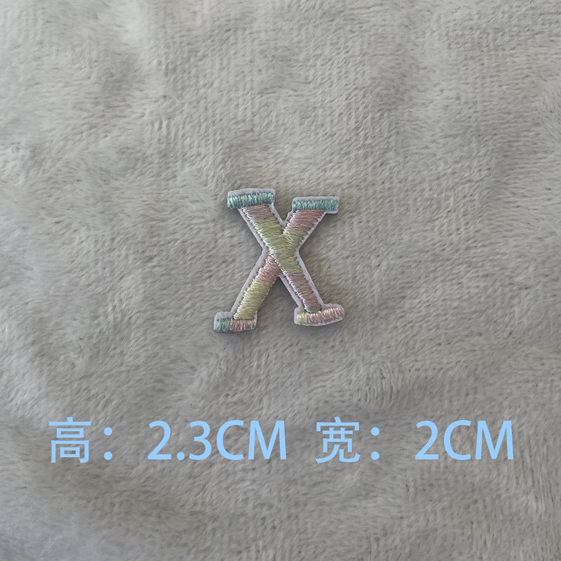 Wholesale Colorful 26 English letters embroidered patch