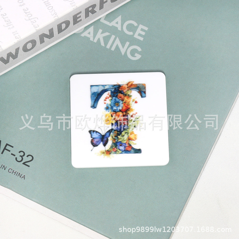 Wholesale 10pcs Cartoon Square Butterfly Personalized Bag FlatBack