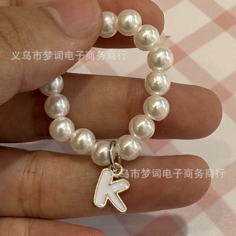 Wholesale 26 letter pearl necklace Doll Accessories
