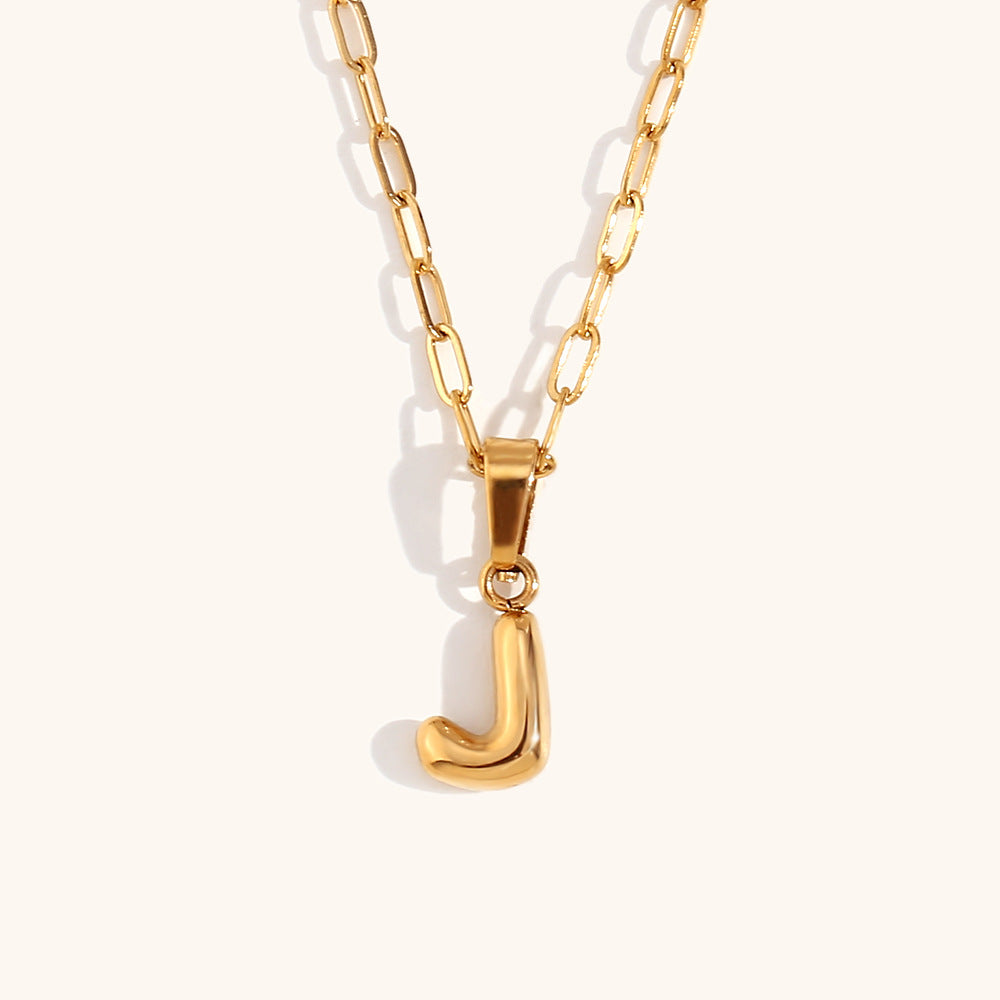 Wholesale Mini Bubble Letter 18K Necklaces