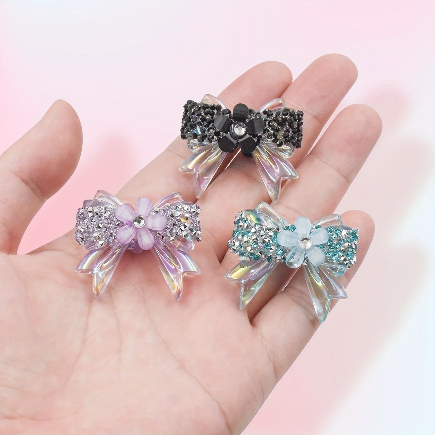 Wholesale 10pcs bowknot cherry blossom Acrylic Beads