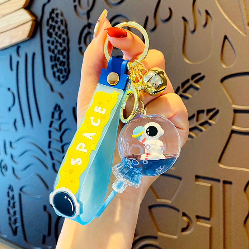 Wholesale Acrylic Creative Liquid Astronaut Floating Keychain