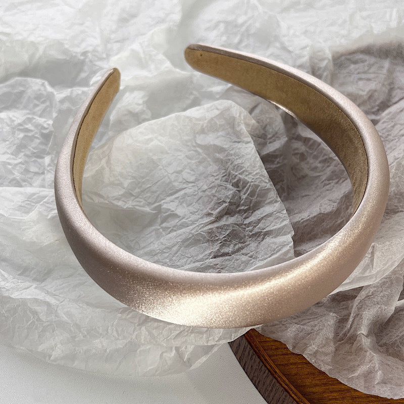 Wholesale Wide Edge Sponge Fabric Satin Three-dimensional Hair Bands