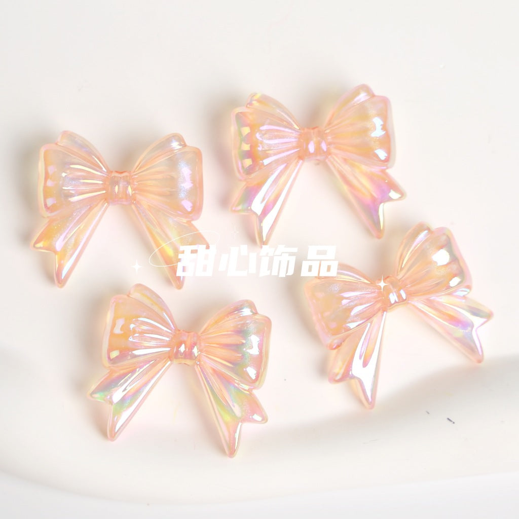 Wholesale 10PCS Starry Sky Bright Galaxy Bow Tie Diy Mobile Phone Chain Bag Pendant Jewelry