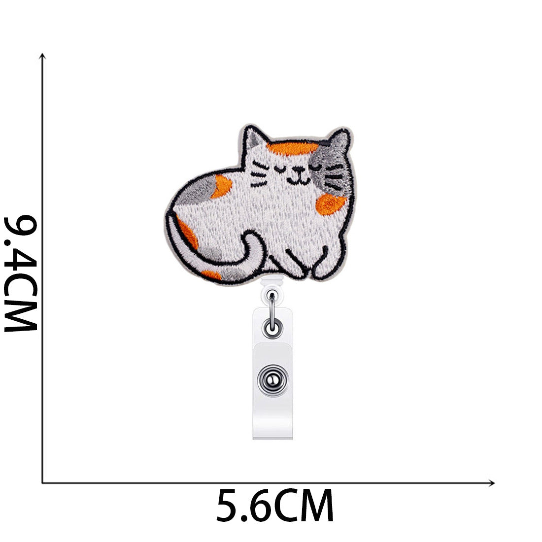 Wholesale Lazy Cat Easy Pull Button Embroidered Cloth Sticker