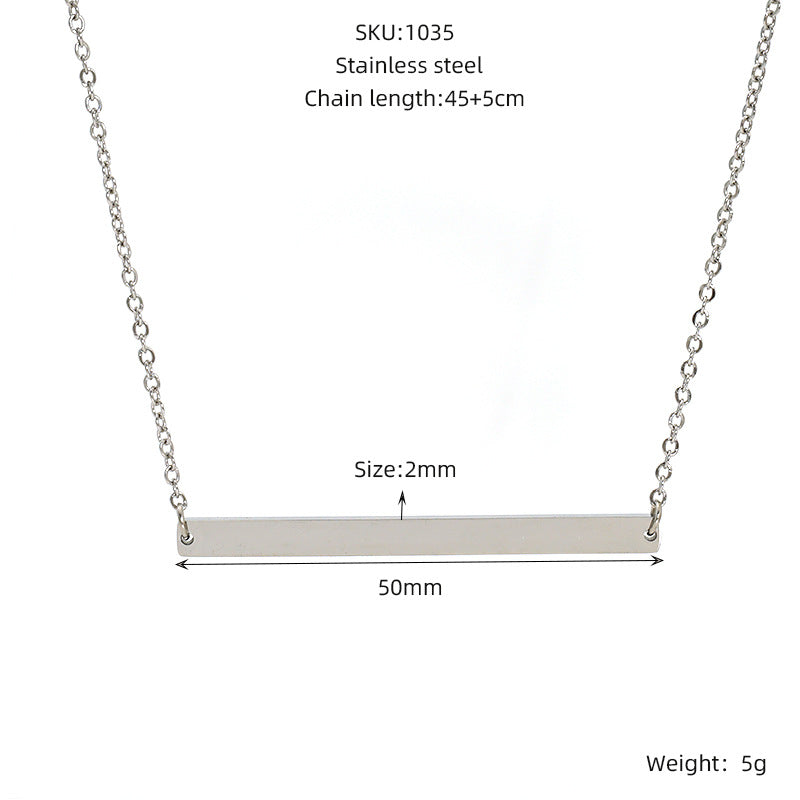 Wholesale Stainless steel titanium necklace 18K gold plated clavicle chain