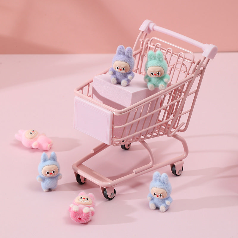 Wholesale 3pcs Mini Flocked Cartoon Doll Pendant Ornaments