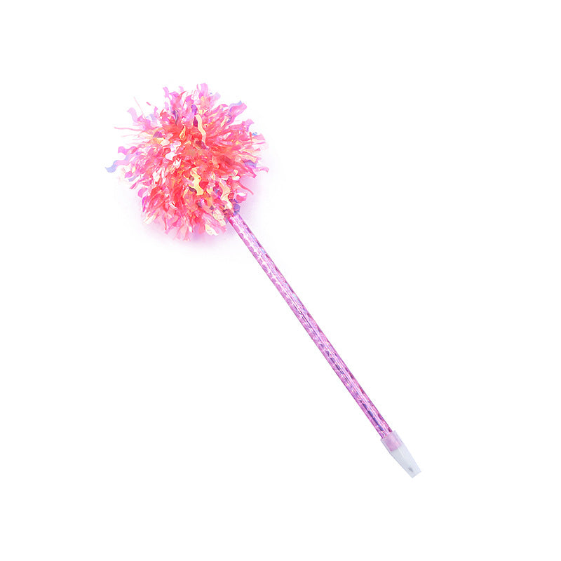 Wholesale New Creative Christmas Cute Ribbons Plastic Hair Ball Pens