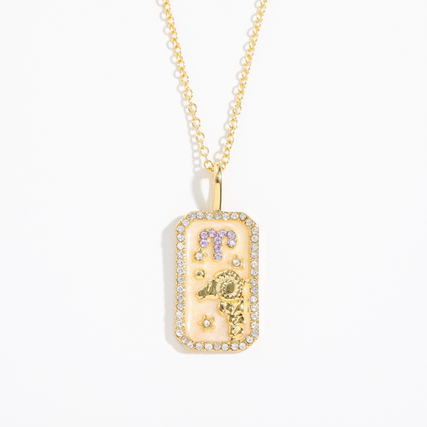 Wholesale of Twelve Constellations Art Retro Style Square Bronze Necklaces
