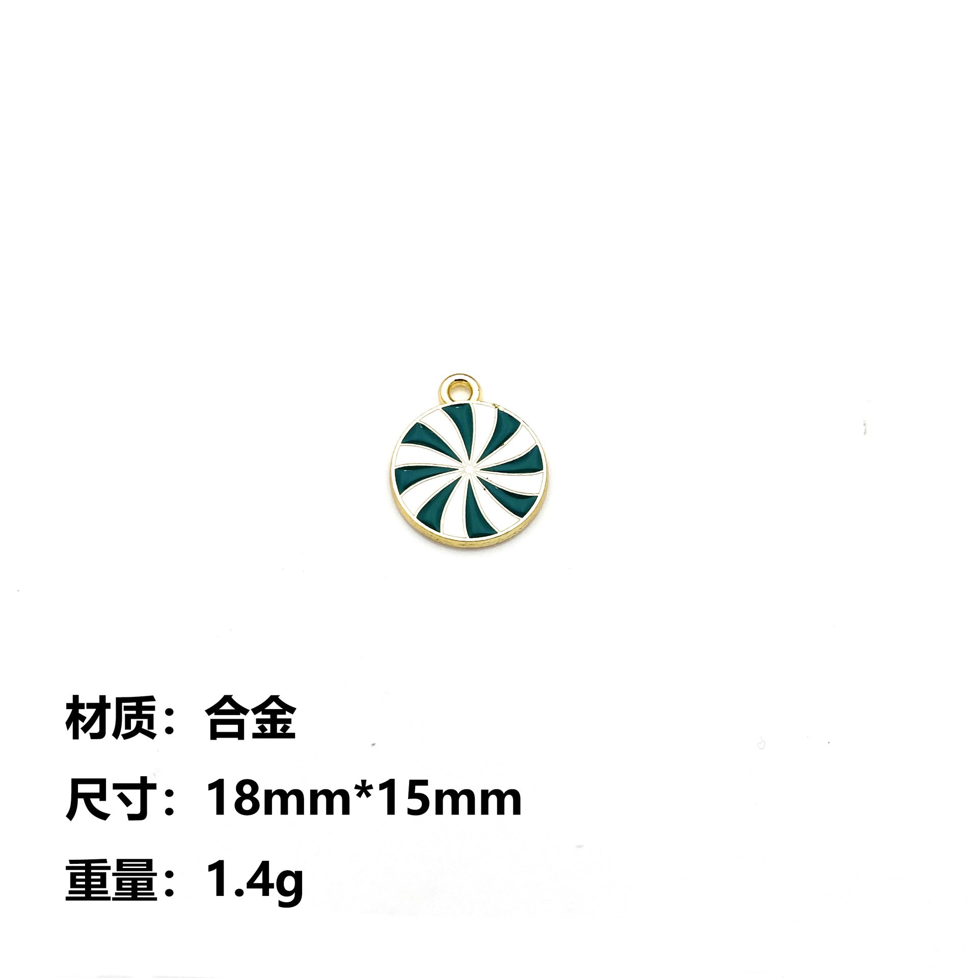 Wholesale 10pcs Christmas Candy Cane Lollipop Pendant Alloy Oil Drip Diy Pendant