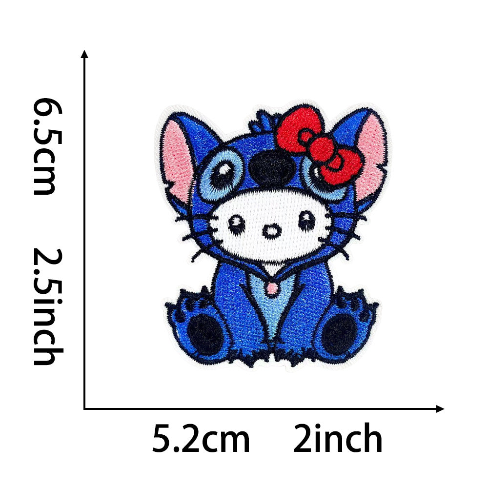 Wholesale Large Chenille Glitter Embroidered Patch Cartoon Applique For Shoes Hats Fashion Accessory Gift Resale OLY Exclusive