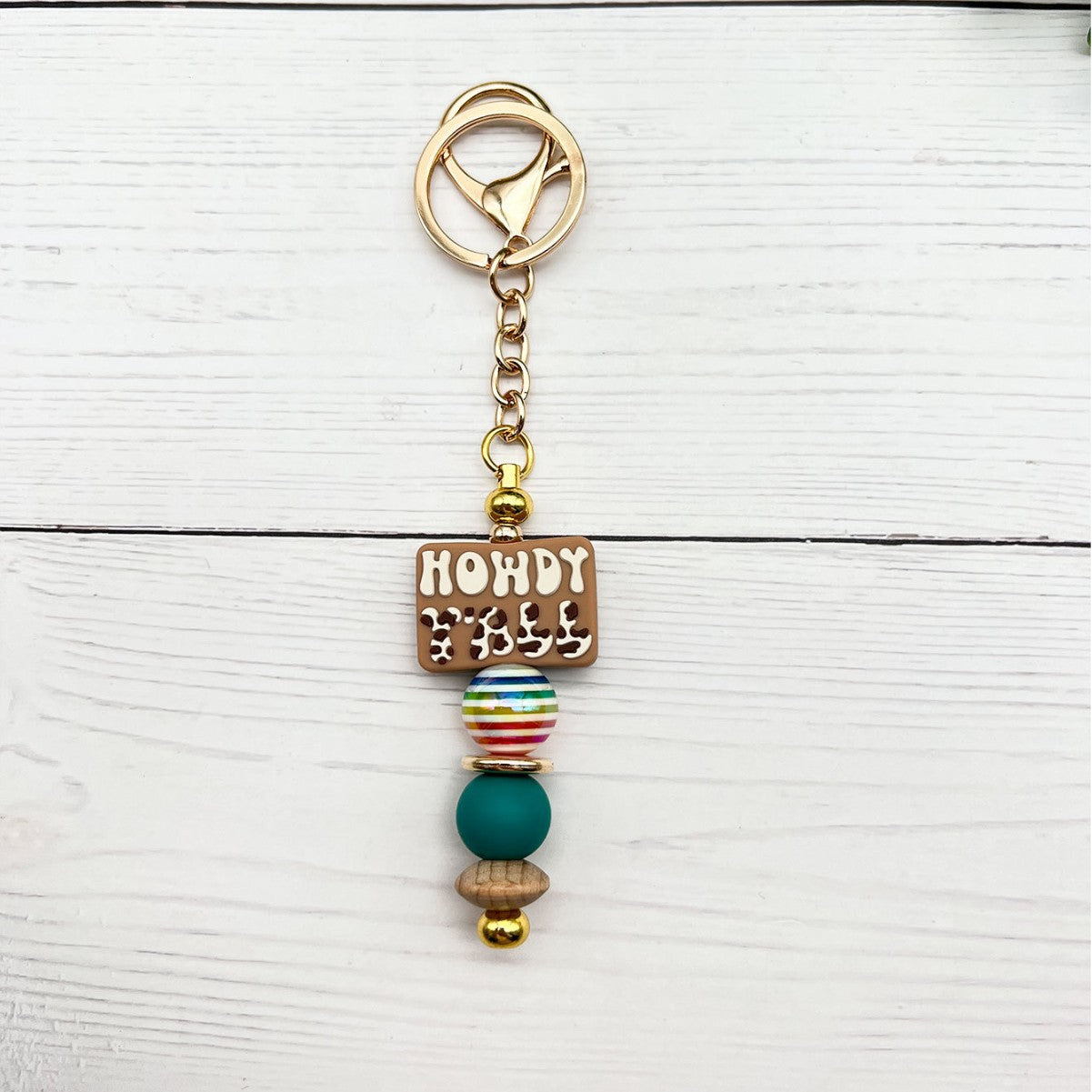 Wholesale New Cute Smiley Dot Bow Silicone Beaded Keychain Bag Key