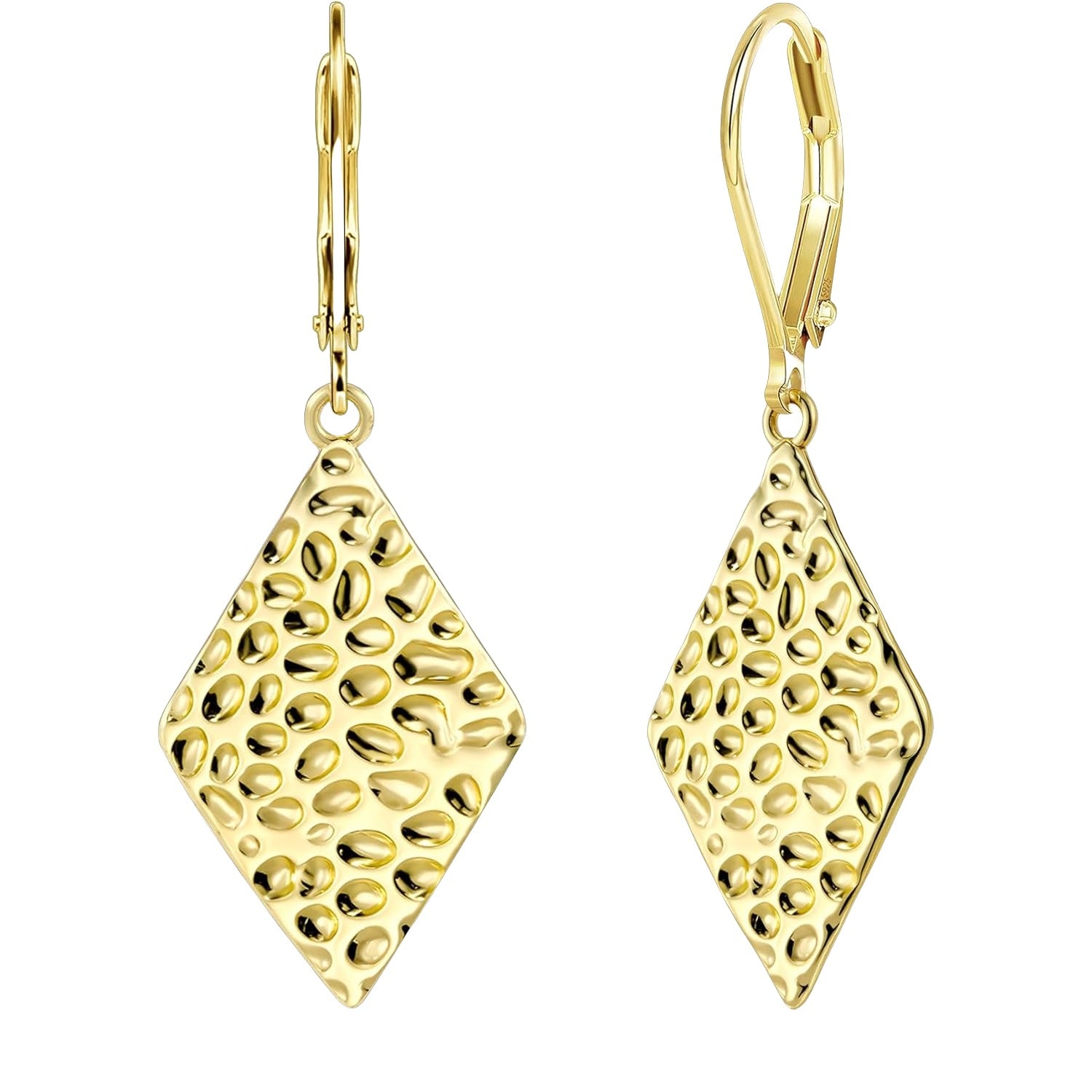 Wholesale Geometric Hammer Pattern Rhombus Earrings