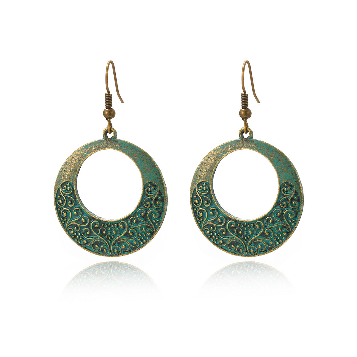 Wholesale Hot Selling Accessories Bohemian Turquoise Brown Leather Long Vintage Necklace