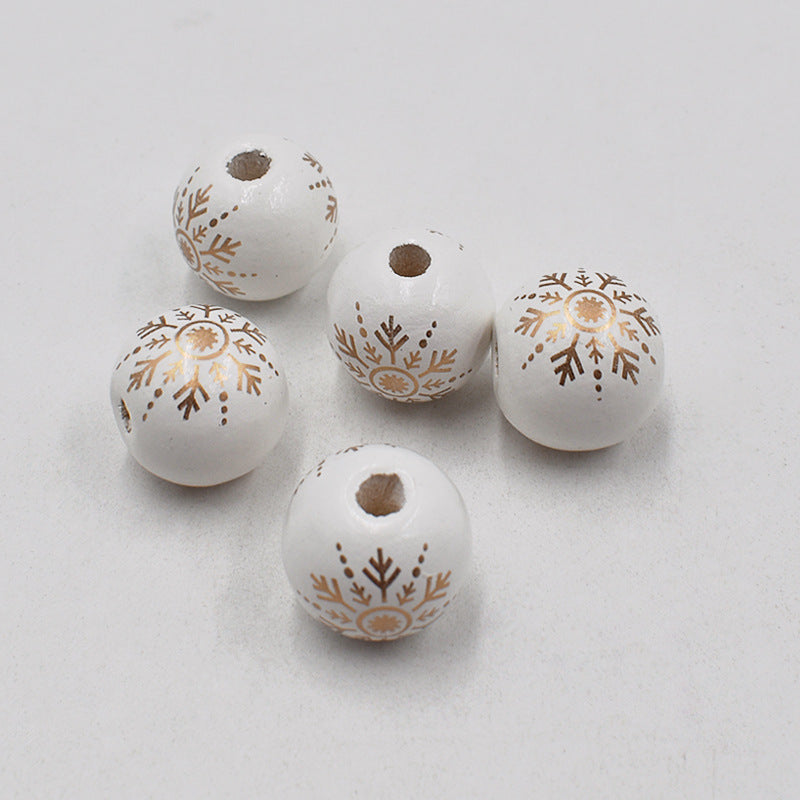 Wholesale  10pcs  Golden Thousand Bird Grid Wood Beads