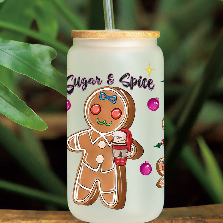 Wholesale Happy Christmas Series 16oz Cup UV DTF Wraps