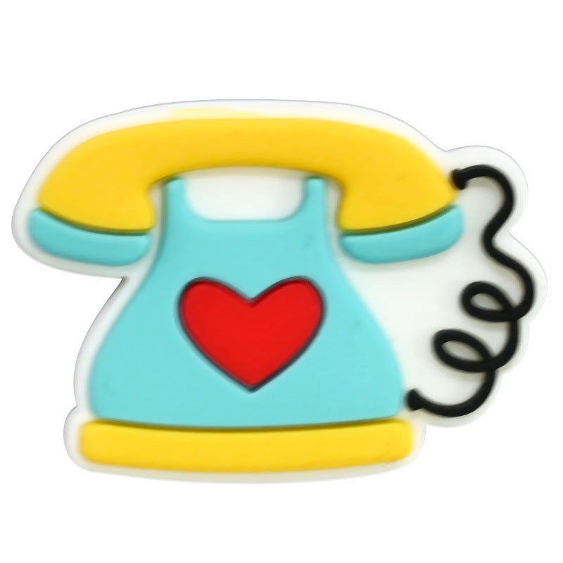 Wholesale Random 100pcs Valentine' s Day Series Blue Cartoon Croc Charms