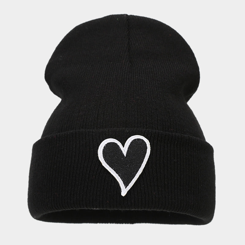 Wholesale Love Patch Warm Knitted Hat Woolen Hat