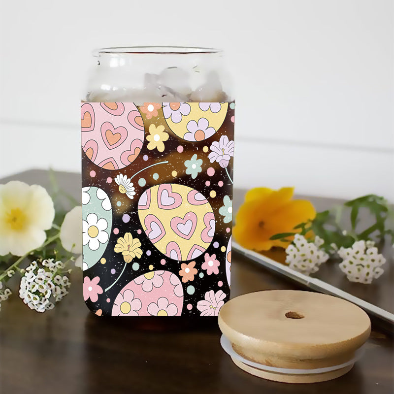 Wholesale Colorful rabbit bow Easter 16oz Cup UV DTF Wraps