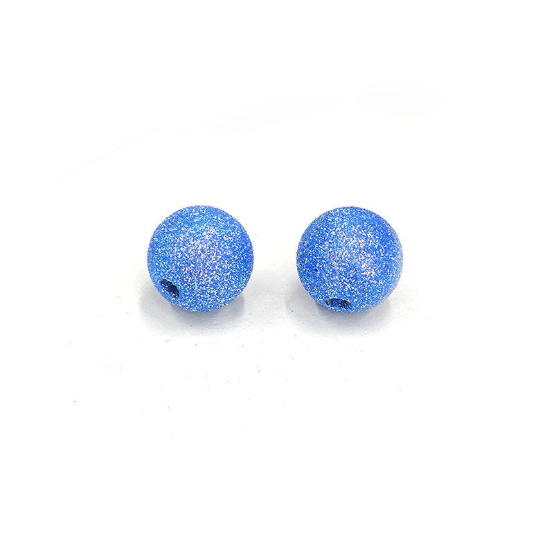 Wholesale 100pcs/pack Sparkling Powder 16mm Round Beads DIY Acrylic Beads