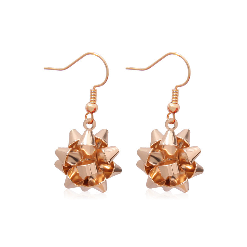 Wholesale Christmas Colored Bell Snowflake Christmas Tree Alloy Earrings