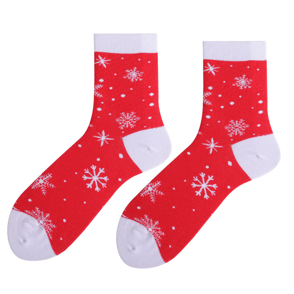 Wholesale Christmas Autumn and Winter Plus Size Middle Tube Cotton Socks