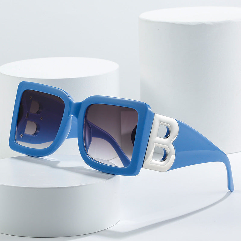 Wholesale Large Frame Square B-leg Sunglasses