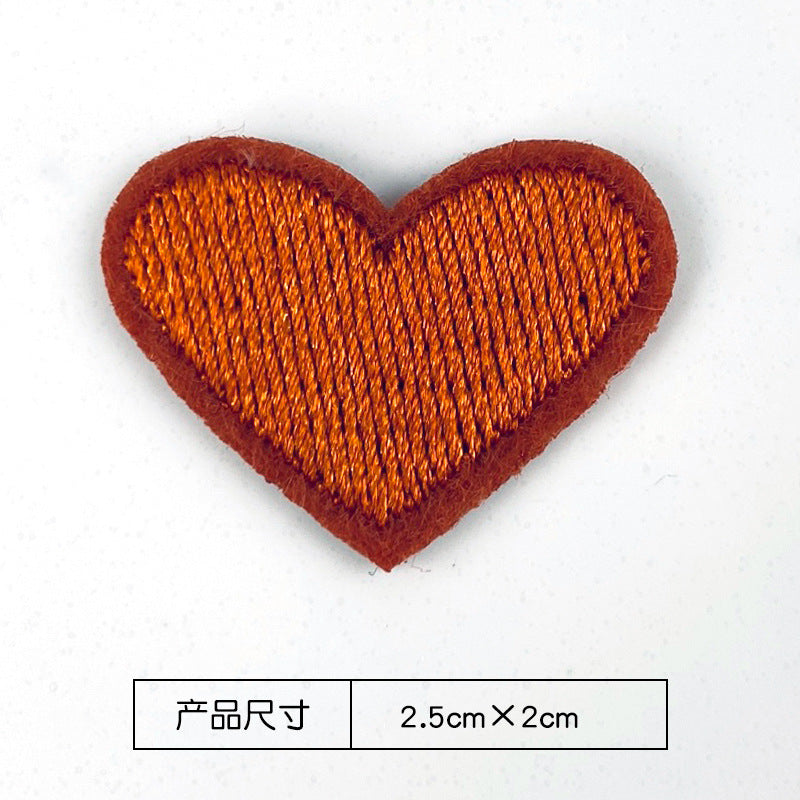 Wholesale Polyester Embroidered Heart Patch For Clothing Bags Shoes And DIY Accessories
