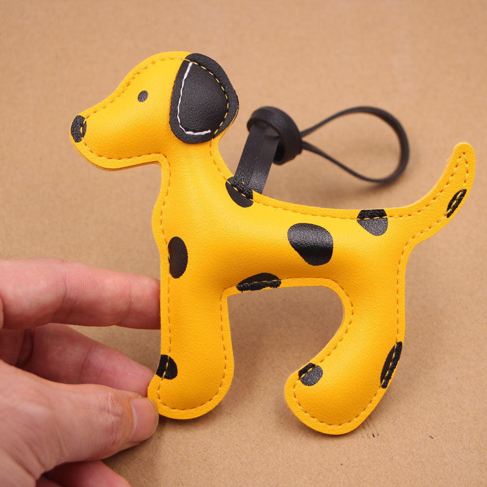 Wholesale Spotted Dog Cartoon Leather Lanyard Bag Charm For Party Chic Fashion Accessory