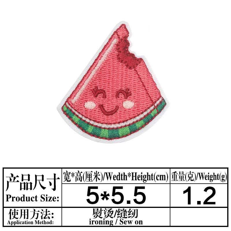 Wholesale Cloth Stickers French Fries Vase Computer Embroidery Stickers Skates Patch Stickers Garment Bag Decorative Appliques