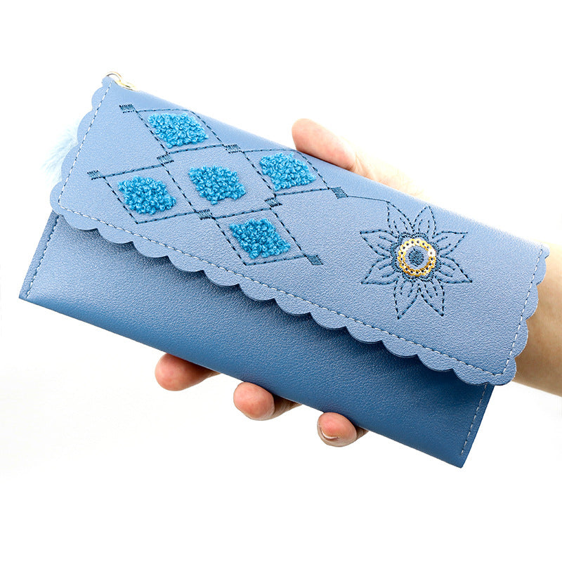 Wholesale PU Sunflower Long Wallet