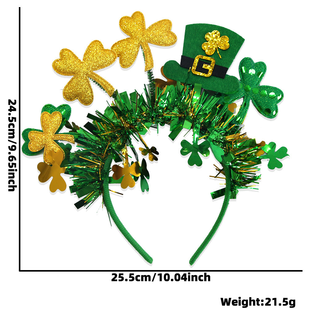 Wholesale St.  Patrick' s Day shamrock ribbon bow headband